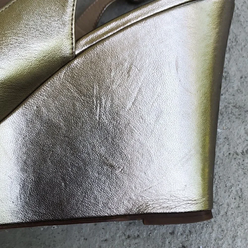 Valentino Silver Wedges